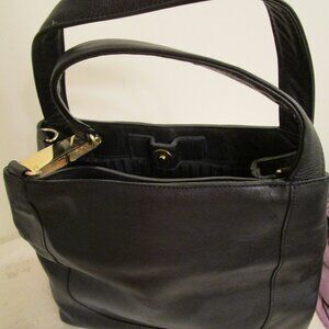 Leather & Company Liz Claiborne Xenon Black Tote